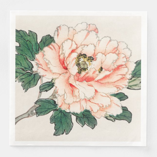 INDIVIDUELLE NAME JAPANESE PRINT BLUME. SERVIETTE (Vorderseite)