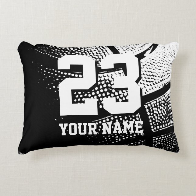 Individuelle Name Jersey Nummer Vintag Basketball Dekokissen (Vorderseite)