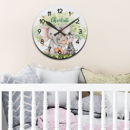 Individuelle Name Jungle Animals Dragonfly Runde Wanduhr