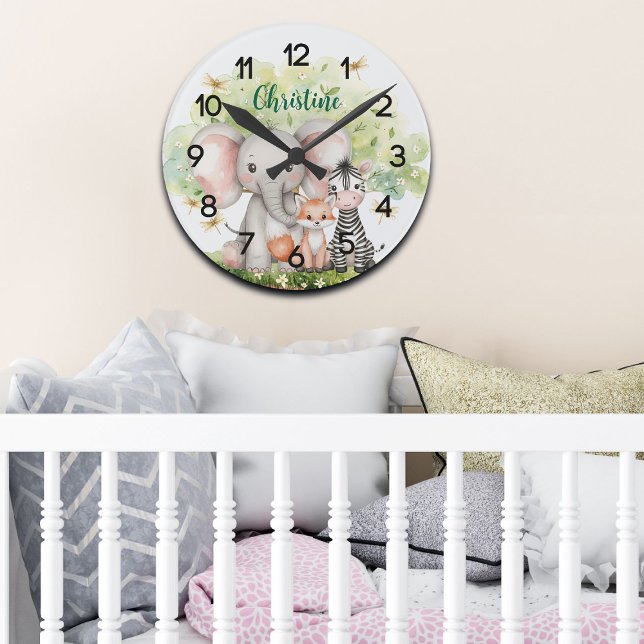 Individuelle Name Jungle Animals Dragonfly Runde Wanduhr (Von Creator hochgeladen)