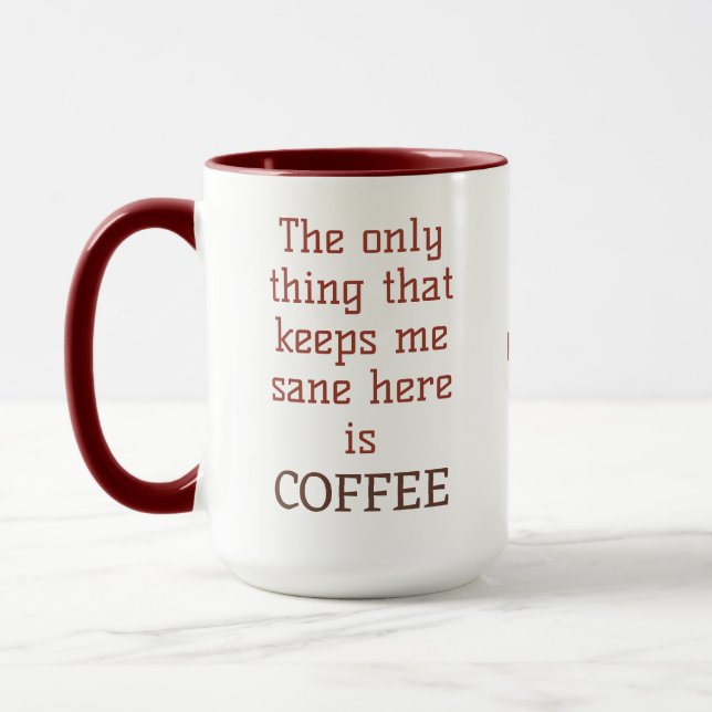 Individuelle Name Kaffee Sanity Tasse (Links)