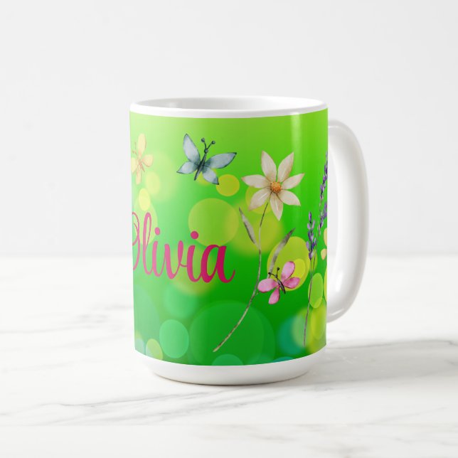 Individuelle Name Kaffeetasse (VorderseiteRechts)