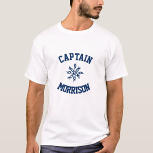 Individuelle Name Kapitän Segel Seil Knoten T-Shirt