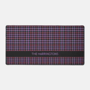 Individuelle Name Kariert / Tartan Muster Schreibtischunterlage