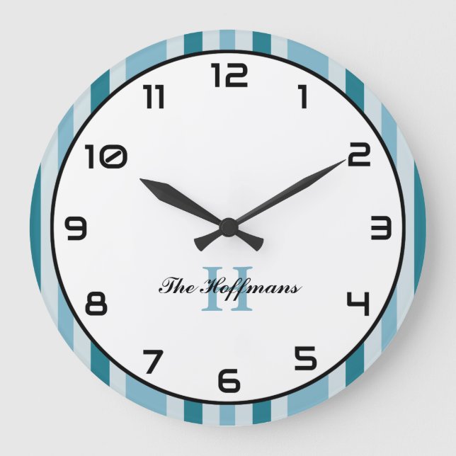 Individuelle Name Kastenartige runde Wall-Clock-St Große Wanduhr (Vorderseite)