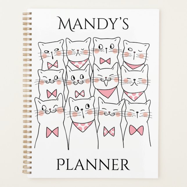 Individuelle Name Katzen Planer, Namensplaner, nie Planer (Vorderseite)