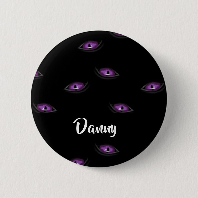 Individuelle Name Katzenaugen Button (Vorderseite)