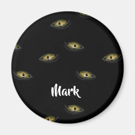 Individuelle Name Katzenaugen schwarz Magnet