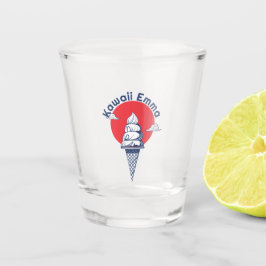 Individuelle Name Kawaii Ice Cream Cone Niedlich J Schnapsglas