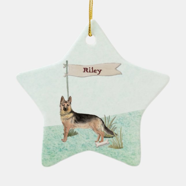 Individuelle Name Keramik Ornament (Vorne)