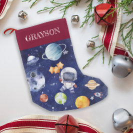 individuelle Name Kids Astronaut Galaxy Space Kleiner Weihnachtsstrumpf