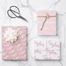 Individuelle Name Kids-Geschenk Geschenkpapier Set