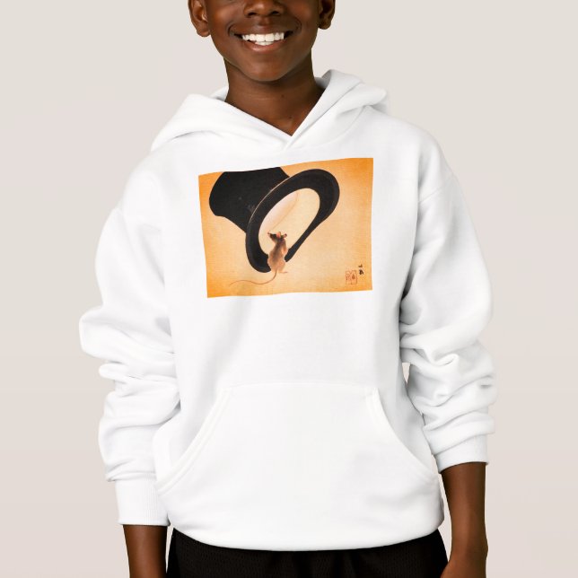 INDIVIDUELLE NAME KIDS PULVER ÜBER HOODIE MAUS MIT (Vorderseite)