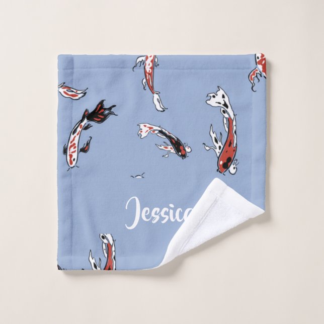 Individuelle Name Koi Waschlappen (Waschlappen)
