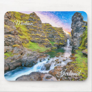 Individuelle Name Kolufossar Wasserfälle, Island Mousepad