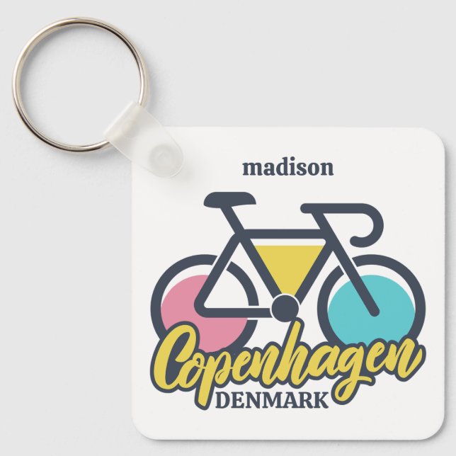 Individuelle Name Kopenhagen Dänemark Schlüsselanhänger (Vorderseite)