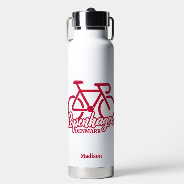 Individuelle Name Kopenhagen Dänemark Trinkflasche (Vorderseite)