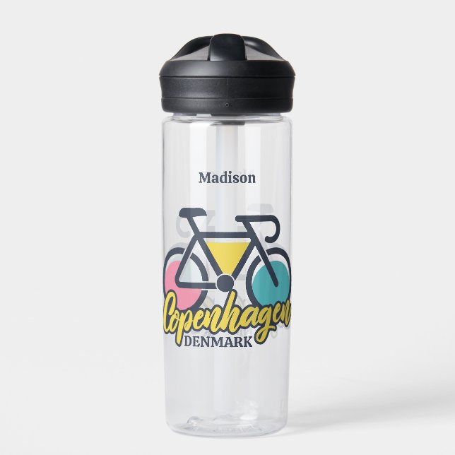 Individuelle Name Kopenhagen Dänemark Trinkflasche (Vorderseite)