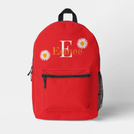 individuelle Name Korallenroter Rucksack mit Dissy