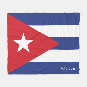 Individuelle Name-Kuba-Flagge Fleecedecke