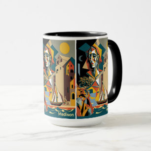 Individuelle Name Kubist Malaga Tasse
