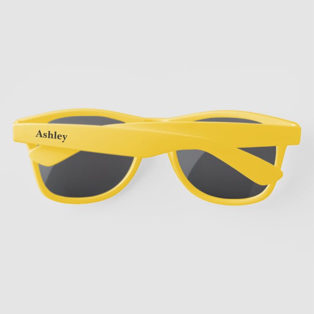 Individuelle Name Kunststoffsonnenbrille (Rückseite)