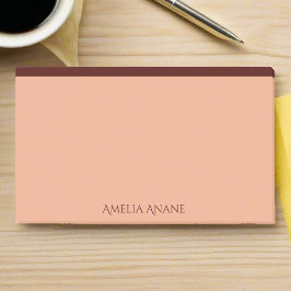 Individuelle Name l Blush Pink & Dark Red Typograf Post-it Klebezettel