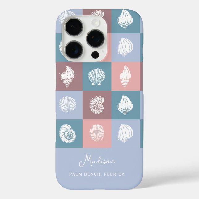 Individuelle Name & Lage - Muster iPhone 16 Pro Hülle (Rückseite)