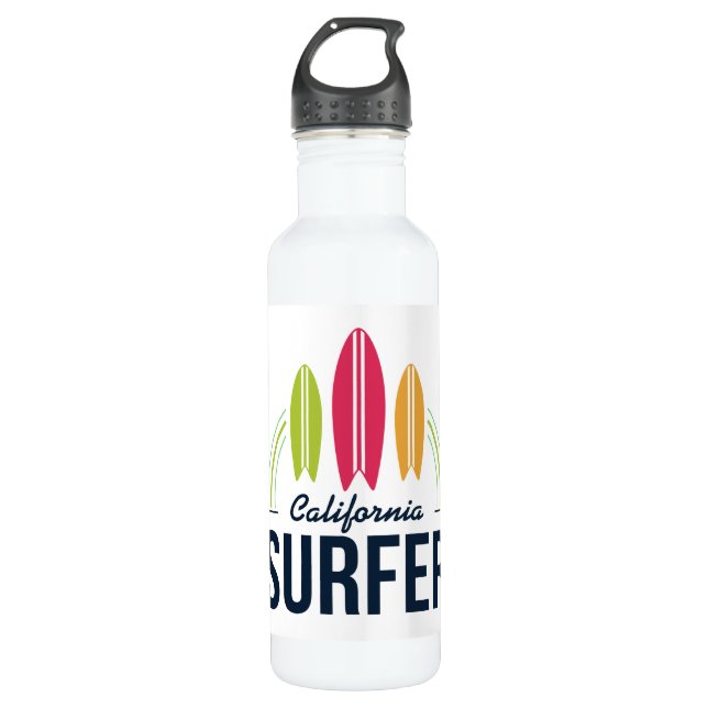 Individuelle Name & Lage Surfer Wasserflaschen (Vorderseite)