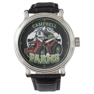 Individuelle Name Landbetrieb Stalltraktor Bauer Armbanduhr