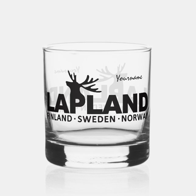 INDIVIDUELLE NAME LAPLAND WHISKYGLAS (Vorderseite)