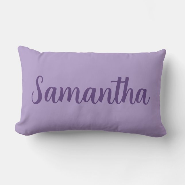 Individuelle Name Lavender - Personalisiert Lendenkissen (Vorderseite)