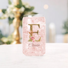 Individuelle Name Letter E Goldene Forelle Rose Ro Dosenglas
