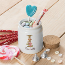 Individuelle Name Letter I Gold Foil Roses Rosa Ro
