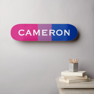 Individuelle Name LGBTQ-Regenbogen Bisexuelle Flag Skateboard
