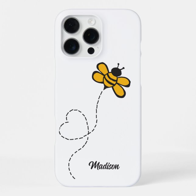 Individuelle Name Liebe Bee iPhone 16 Pro Max Hülle (Rückseite)
