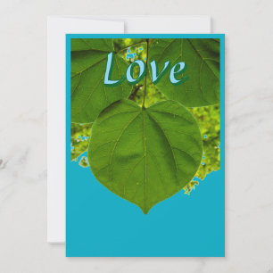 Individuelle Name Liebe Green Heart Leaf Foto Feiertagskarte