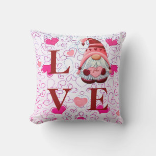 Individuelle Name LIEBE Herzt Gnome Valentines Ges Kissen