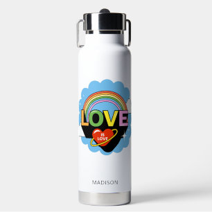 Individuelle Name "Liebe ist Liebe" Trinkflasche