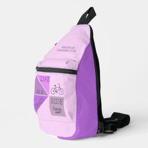 Individuelle Name Life ist eine verrückte Reise Crossbody Bag