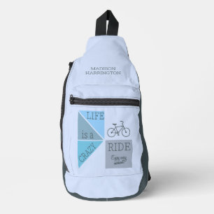 Individuelle Name Life ist eine verrückte Reise Crossbody Bag