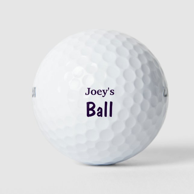 Individuelle Name lila Text Golfball (Vorderseite)