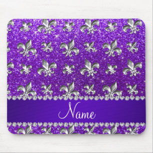 Individuelle Name Lilie Indigo lila Glitzer Mousepad