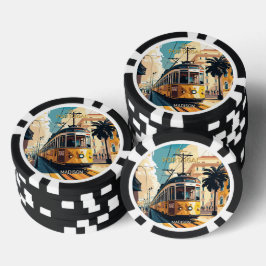 Individuelle Name Lissabon Portugal Pokerchips