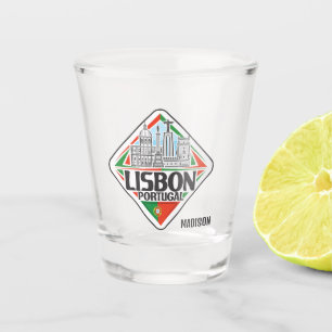 Individuelle Name Lissabon Portugal Schnapsglas