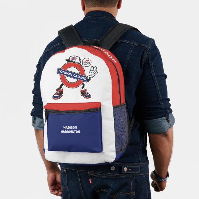 Individuelle Name London Anruf Bedruckter Rucksack (Insitu (Modell))