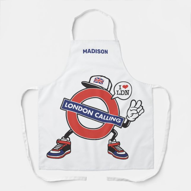 Individuelle Name London Anruf Schürze (Vorderseite)