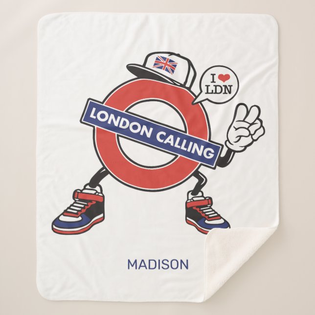 Individuelle Name London Anruf Sherpadecke (Vorderseite)