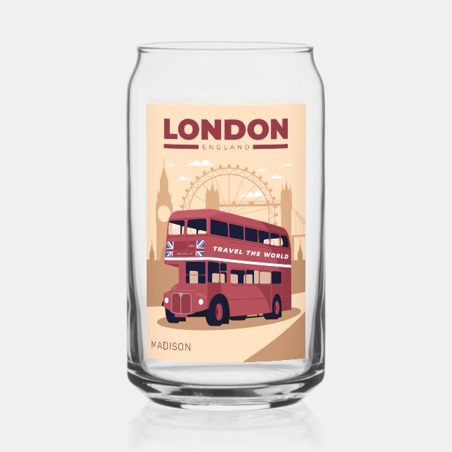 Individuelle Name LONDON Dosenglas (Vorderseite)