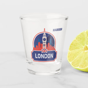 Individuelle Name London Schnapsglas